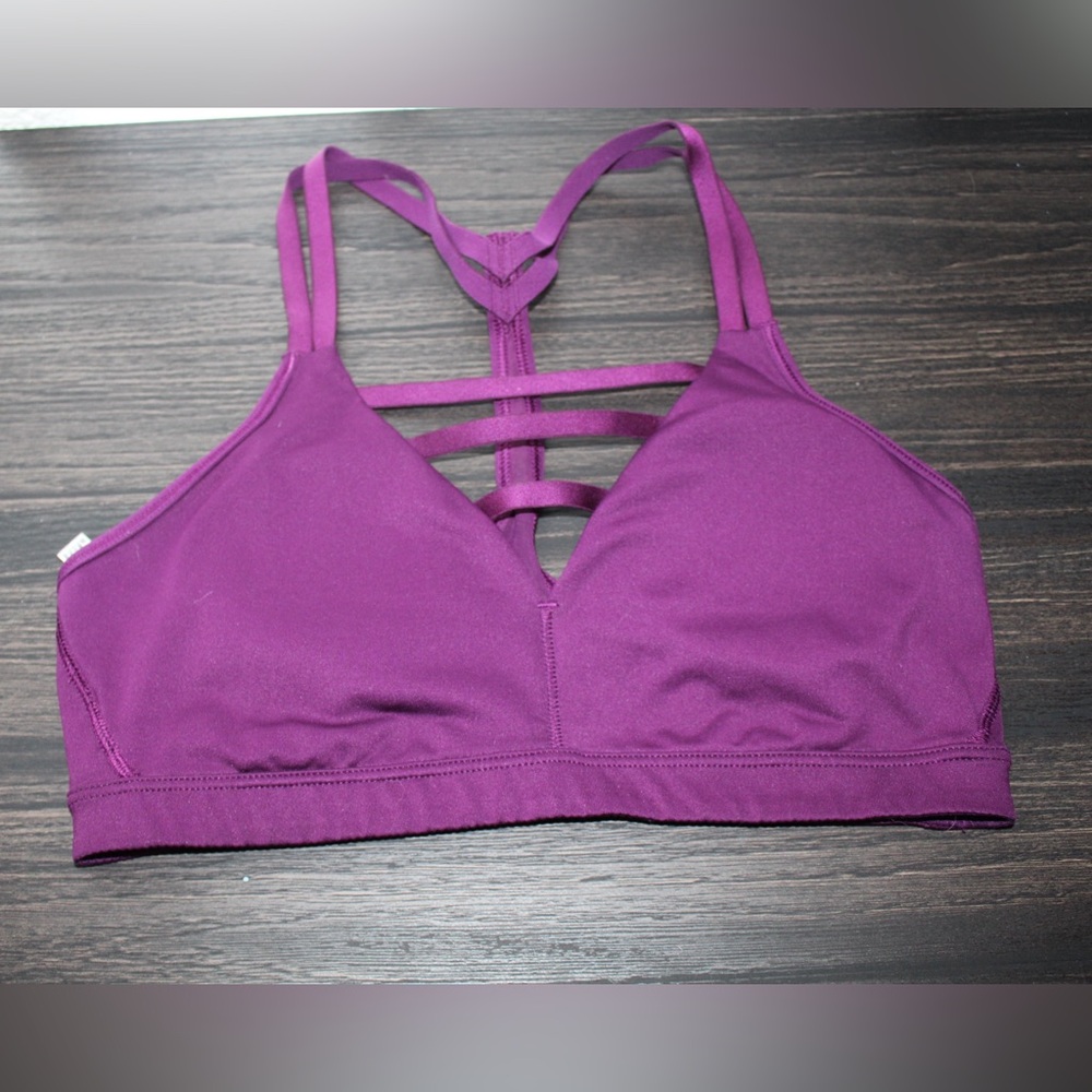 Vibrant Purple Strappy Sports Bra